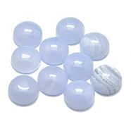 Natural Blue Lace Agate Cabochons, Half Round/Dome, 8x4mm(G-O185-01F-02)
