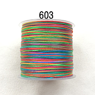 Nylon Thread Cord, DIY Material for Jewelry Making, 6-Ply, Colorful, 0.4mm, about 142.16 yards(130m)/roll(NWIR-L007-C03)