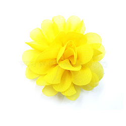 Lace Costume Accessories, Flower, Yellow, 50mm(X-OHAR-Q142-16)