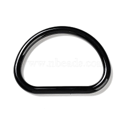 D Shaped Plastic Bag Handles, for Bag Straps Replacement Accessories, Arch, Black, 8.7x12.1x1cm, Inner Diameter: 6.9x10.05cm(DIY-H169-05)