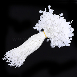 Polyester Cord with Seal Tag, Plastic Hang Tag Fasteners, White, 185~195x1mm, about 850pcs/bag(CDIS-T001-09K)