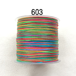 Nylon Thread Cord, DIY Material for Jewelry Making, 6-Ply, Colorful, 0.4mm, about 142.16 yards(130m)/roll(NWIR-L007-C03)