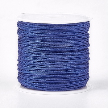 Nylon Thread, Nylon Jewelry Cord for Custom Woven Jewelry Making, Royal Blue, 0.8mm, about 49.21 yards(45m)/roll