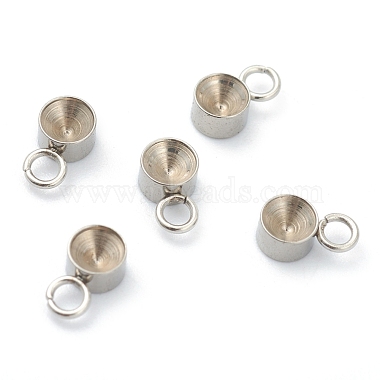 Stainless Steel Color Flat Round 202 Stainless Steel Charms