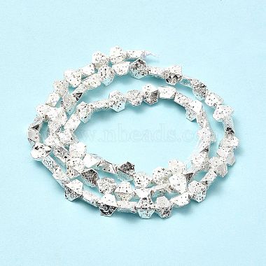 Electroplated Natural Lava Rock Beads Strands(G-G984-13S)-3