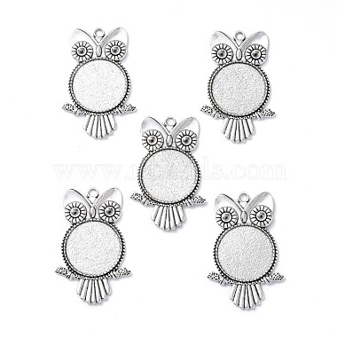 Antique Silver Owl Alloy Pendants