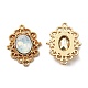 Golden Plated Alloy Oval Connector Charms(FIND-B022-02G-01)-2