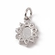 Brass Micro Pave Cubic Zirconia Charms(ZIRC-F132-36P)-2