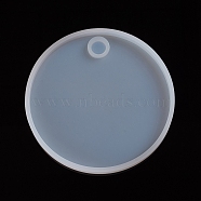 Round Lid Silicone Molds, for DIY Layered Rotating Storage Box, Epoxy Resin UV Resin Jewelry Making, White, 102.5x7.8mm, Fit for 10.5mm Plastic Stick, Inner Size: 97mm(AJEW-WH0022-14)