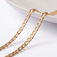 3.28 Feet Ion Plating(IP) 304 Stainless Steel Twisted Chain Curb Chains, Unwelded, Golden, 5x3x0.8mm(X-CHS-L014-04G)