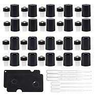 DIY Essential Oil Bottle Makings, with Steel Roller Ball, with Plastic Cap & Bottle Openers & Transfer Pipettes & Dropper, Black(DIY-BC0010-78)