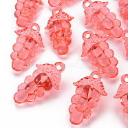 Autumn Theme Transparent Acrylic Beads, Grape, Salmon, 46x27x16.5mm, Hole: 3.5mm, about 101pcs/500g(TACR-S154-60B-910)