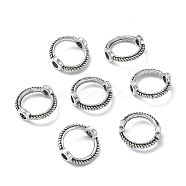 Tibetan Style Zinc Alloy Bead Frames, Round Ring, Antique Silver, 11mm, Hole: 1mm(FIND-YW0004-43A)