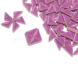 Triangle Porcelain Cabochons, Mosaic Tiles, for DIY Mosaic Art Crafts, Picture Frames and More, Old Rose, 16x9x4mm, 100g/set(PW-WGD1E7C-35)