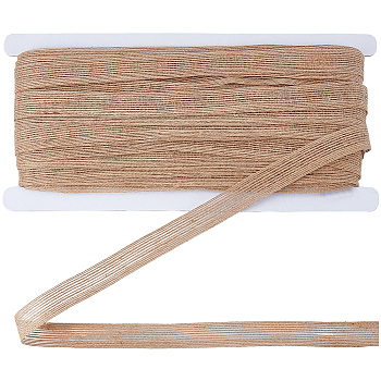Jute Ribbon, for Curtain Accessories, with Cardboard Paper Display Cards, BurlyWood, 3/4 inch(20mm)