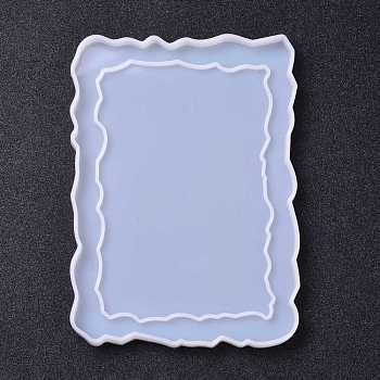 DIY Photo Frame Silicone Molds, Resin Casting Molds, For UV Resin, Epoxy Resin Jewelry Making, Rectangle, White, 179x127x9mm, Inner Diameter: 170x121mm