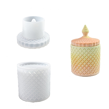 DIY Candle Silicone Molds, for Candle Making, Column, White, 9x9cm, Inner Diameter: 7.3cm