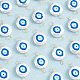 Aricraft 20 pcs 3 d imprimé mauvais œil abs plastique imitation perle connecteur charmes(KY-AR0001-11)-4