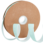 Flocking Ribbon, Single Side, for Gift Packing, Party Decoration, Pale Turquoise, 25x1.3mm, 20yard/roll(SRIB-WH0009-04B-02)