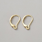 Brass Hoop Earring Findings, Golden, 16.5x11x1.5mm, Pin: 0.7mm(DIY-WH0888-510G)
