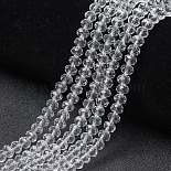 6mm Clear Rondelle Glass Beads(EGLA-A034-T6mm-D19)