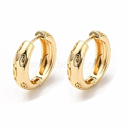 Brass Hoop Earrings, Horse Eye, Light Gold, 22x6mm(EJEW-B035-25KCG)