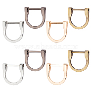 WADORN 8Pcs Zinc Alloy D-Rings, for DIY Leather Craft Purse Bag Replacement Accessories, Mixed Color, 37.5x38x8mm(FIND-WR0002-99B)