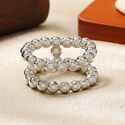 Fashionable and Adjustable Alloy Ring for Women, Simple and Elegant Design, Platinum, Inner Diameter: 18mm(SF3980-1)