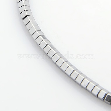 Pentagon Electroplate Non-magnetic Synthetic Hematite Beads Strands(G-P046-04A)-2