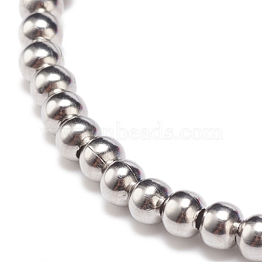 Acrylic & 304 Stainless Steel Round Beaded Stretch Bracelet for Women(BJEW-JB08548)-5
