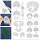 4 Sheets 11.6x8.2 Inch Stick and Stitch Embroidery Patterns(DIY-WH0455-075)-1