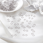 100Pcs 304 Stainless Steel S Hook Clasps, Stainless Steel Color, 14x5x1mm(FIND-LP0003-44)