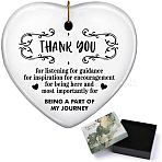 1Pc Handmade Porcelain Big Pendants, Heart with Word, White, 80x80mm(AJEW-CN0002-04B)