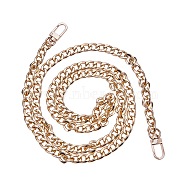 Bag Strap Chains, Iron Curb Link Chains, with Swivel Lobster Claw Clasps, Golden, 160x1cm, 1strand/box(IFIN-PH0015-01B-G)