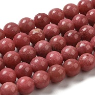 Natural Thulite Beads Strands,  Round, 8mm, Hole: 0.8mm, about 52pcs/strand, 15.94''(40.5cm)(G-Z044-A02-03)
