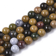 Natural Ocean Jasper Beads Strands, Round, 8mm, Hole: 1mm, about 49pcs/strand, 15.16 inch(38.5cm)(G-S150-56-8mm)