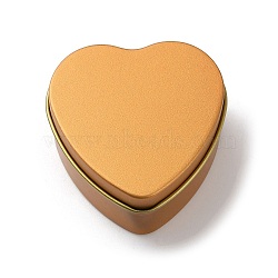 Tinplate Iron Heart Shaped Candle Tins, Gift Boxes with Lid, Storage Box, Gold, 6x6x2.8cm(CON-NH0001-02B)