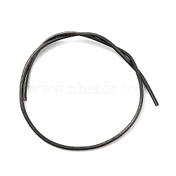 Spray Printed Cowhide Leather Cord, Round, Black, 1.5mm(WL-XCP0001-02)