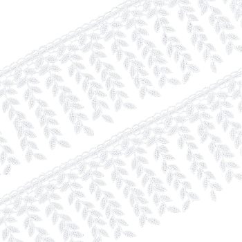 Fingerinspire Polyester Ribbon for Jewelry Making, White, 110mm, about 7.5 yards