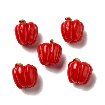 Resin Ornaments, Imitation Vegetable, for Home Office Desktop Decoration, Hot Pepper, 17.5x16x16mm