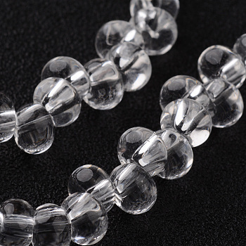 Teardrop, Glass Bead Strands, Clear, 6x4mm, Hole: 1.6mm, about 100pcs/strand, 15.3 inch