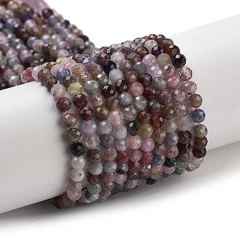 Natural Spinel Beads Strands, Faceted, Round, 3mm, Hole: 0.8mm, about 129pcs/strand, 15.35''(39cm)