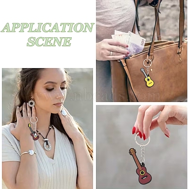 6Pcs 6 Styles Silicone Keychains(KEYC-YW0001-30)-6