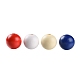 160 pcs 4 couleurs 4 juillet fête de l'indépendance américaine perles rondes en bois naturel peint(WOOD-LS0001-01C)-2