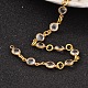 Golden Tone Brass Glass Handmade Beaded Chains(AJEW-JB00170-01)-1