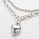 Tibetan Style Heart Charm Anklets(AJEW-AN00092-02)-2