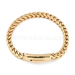 304 Stainless Steel Wheat Chain Bracelets, Golden, 8-1/2 inch(21.5cm)(STAS-L692-001G)