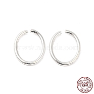 925 Sterling Silver Open Jump Rings, Oval, Silver, 11x9x1.2mm, Inner Diameter: 7x9mm, about 33pcs/10g(STER-NH0001-36J-S)