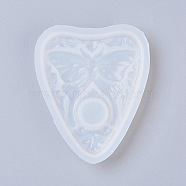 Pendant Silicone Molds, Resin Casting Molds, For UV Resin, Epoxy Resin Jewelry Making, Butterfly, White, 87x69x13mm(DIY-G011-01)
