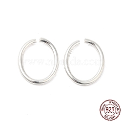 925 Sterling Silver Open Jump Rings, Oval, Silver, 11x9x1.2mm, Inner Diameter: 7x9mm, about 33pcs/10g(STER-NH0001-36J-S)